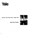 Yale PM Ratchet Hoist